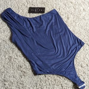 Saints 21 bodysuit blue 1 shoulder snap crotch NEW sz M